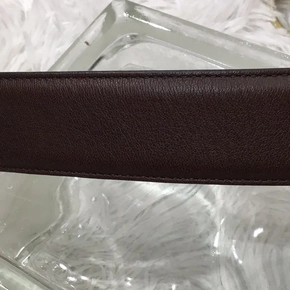 Coach Vintage Brown Leather Belt 8500 L Solid Brass Buckle Handcrafted - Picture 5 of 10